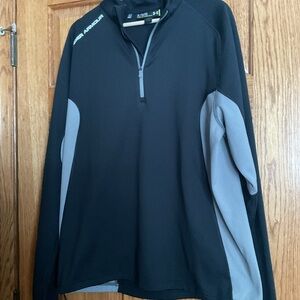 Under Armour Men's lightweight quarter zip Black and Gray Jacket XL